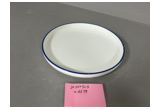 Blue-Rim Round Reinforced Porcelain Dinner Plate