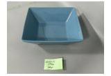 Blue Color-Glaze Round Porcelain Dessert Plate