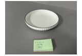Blue-Rim Reinforced Porcelain Serving Dish