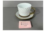Electroplated Porcelain Cup & Saucer Set
