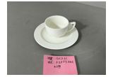 Glazed Reinforced Porcelain Cup & Saucer Set