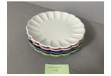 Green Color-Glaze Round Porcelain Dessert Plate