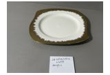 Electroplated Round Porcelain Dinner Plate