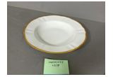 Gold-Rim Round Reinforced Porcelain Dinner Plate