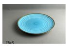 Blue Oval Reinforced Porcelain Dinner Plate