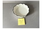 Black-Rim Round Porcelain Dinner Plate