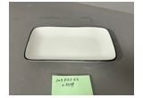 Black-Rim Oval Reinforced Porcelain Serving Plate