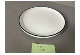 Black-Rim Round Porcelain Dinner Plate