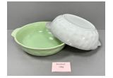 Green Color-Glaze Round Porcelain Dinner Plate