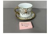 Electroplated Porcelain Cup & Saucer Set