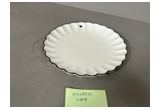 Black-Rim Round Reinforced Porcelain Dinner Plate