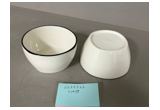 Black-Rim Reinforced Porcelain Bowl