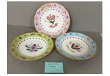 Decorated Round Porcelain Serving Plate