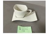 Glazed Reinforced Porcelain Cup & Saucer Set