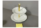 Glazed Reinforced Porcelain Tiered Stand