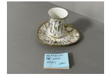 Electroplated Porcelain Cup & Saucer Set