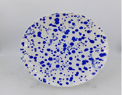 Blue Splatter Ceramic Plate