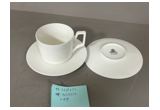 Glazed Reinforced Porcelain Cup & Saucer Set