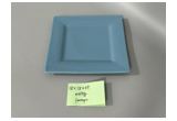 Blue Color-Glaze Round Porcelain Dinner Plate