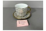 Electroplated Porcelain Cup & Saucer Set