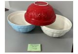 Red Color-Glaze Porcelain Serving Bowl