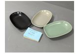 Blue Color-Glaze Round Porcelain Dessert Plate