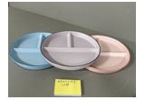 Color-Glaze Round Porcelain Dinner Plate