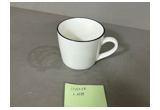 Black-Rim Reinforced Porcelain Cup