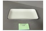Black-Rim Oval Reinforced Porcelain Serving Platter