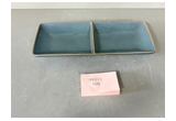 Blue Color-Glaze Round Porcelain Dessert Plate