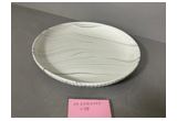 Grey Stone-Texture Round Porcelain Dinner Plate