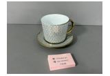 Electroplated Porcelain Cup & Saucer Set